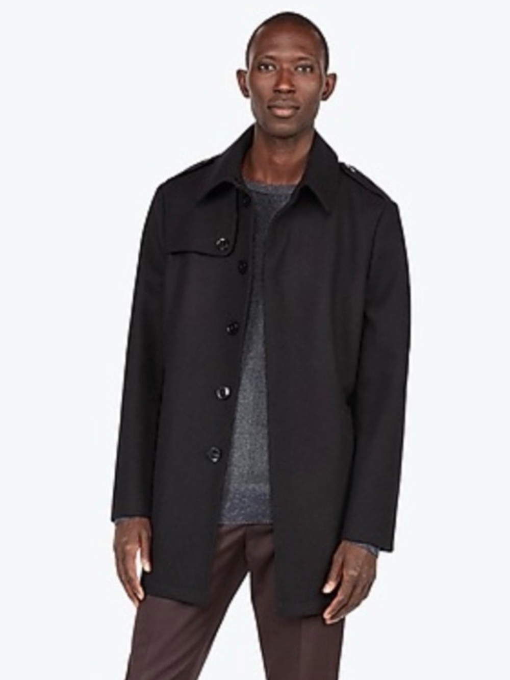 Express Black Men's Pea Coat